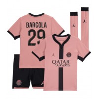 Maglie da calcio Paris Saint-Germain Bradley Barcola #29 Terza Maglia Bambino 2024-25 Manica Corta (+ Pantaloni corti)